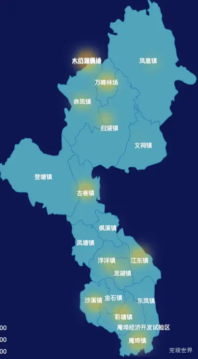 echarts潮州市潮安区geoJson地图热力图